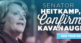 If Heitkamp won't vote for Kavanaugh, I won't vote for Heitkamp!